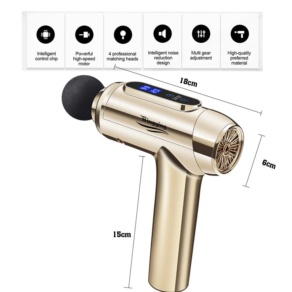 Массажный пистолет модный мышечный массажер вибрация фитнес оборудование
