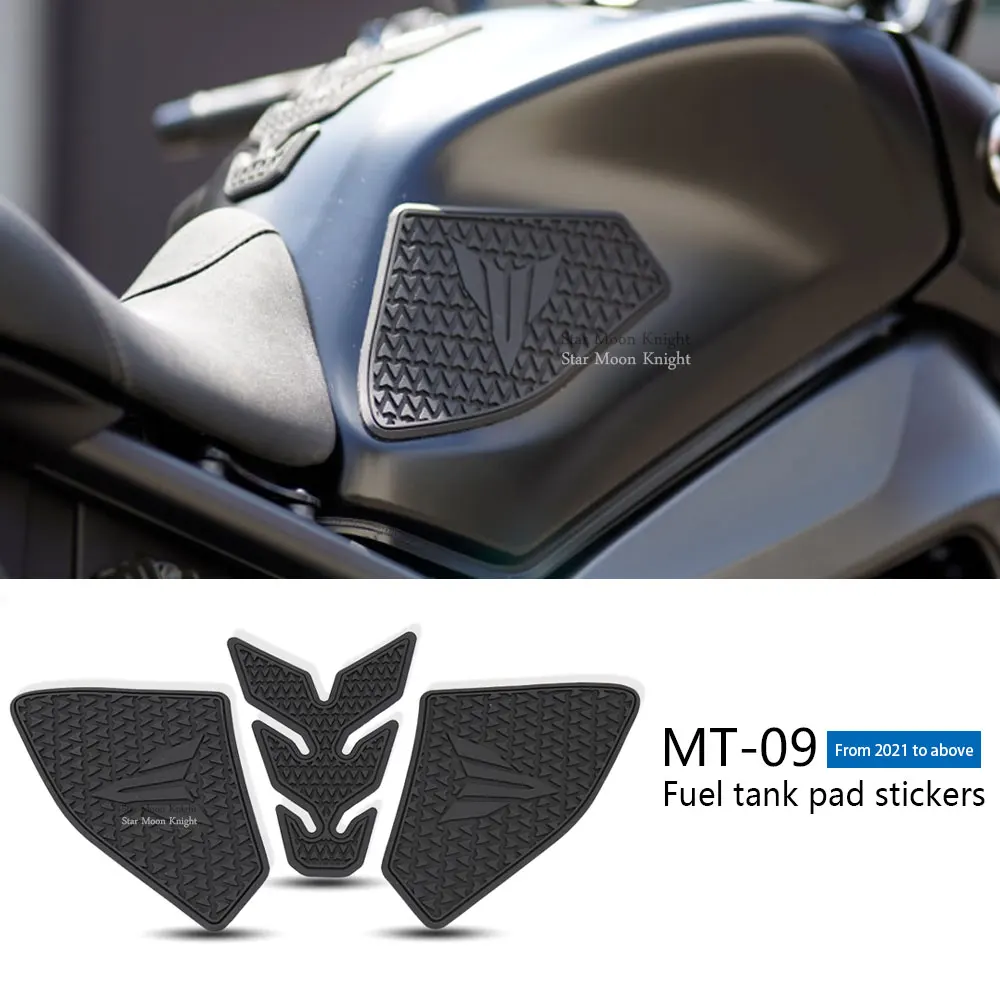 

For Yamaha mt 09 mt09 MT-09 from 2021 - Side Fuel tank pad Tank Pads Tankpad Protector Stickers Decal Gas Knee Grip Traction Pad