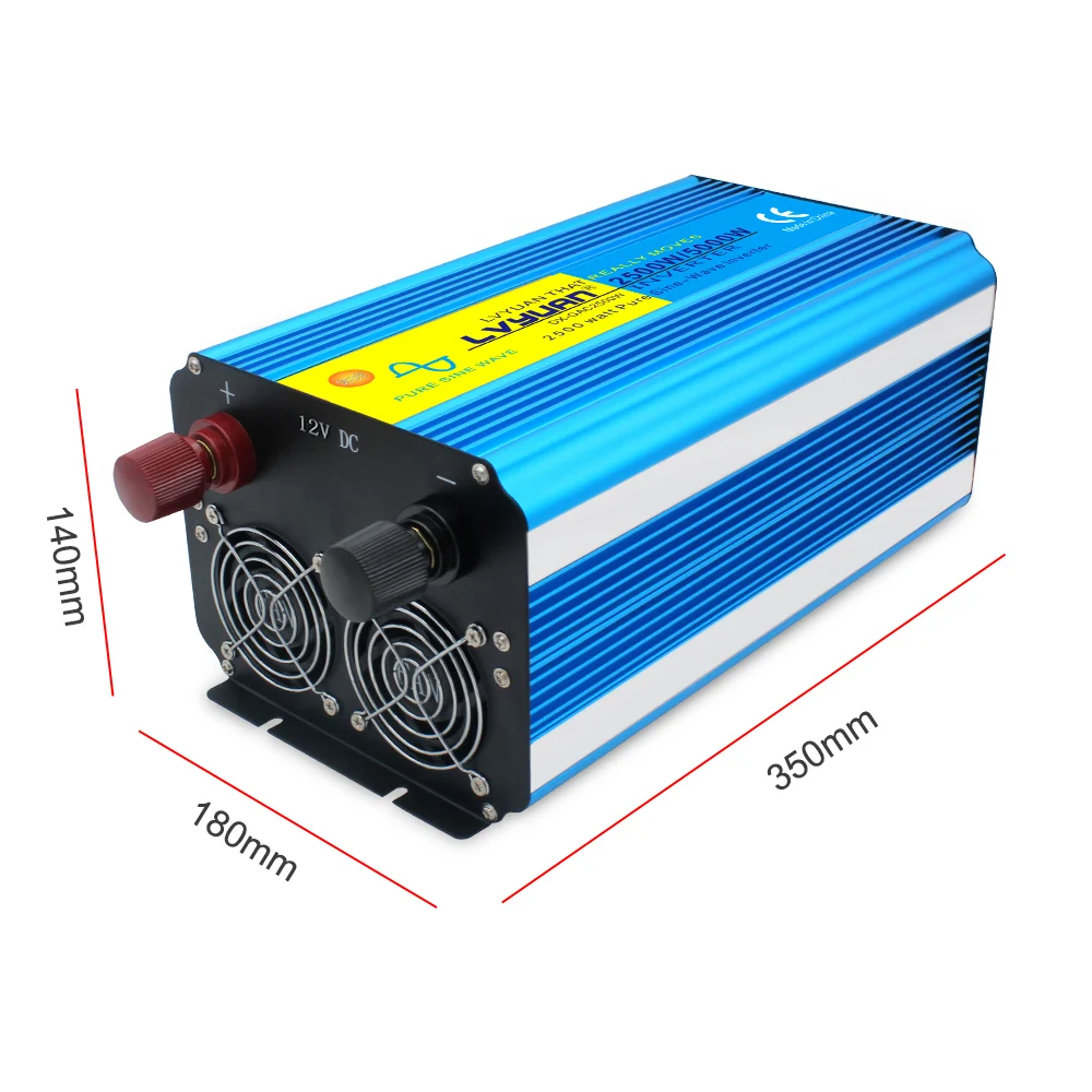 $189.99 Remote Control Pure Sine Wave Inverter DC 12V/24V to AC 220V 230V 50Hz Voltage Display 5000W/6000W/8000W Car Inverter EU Socket