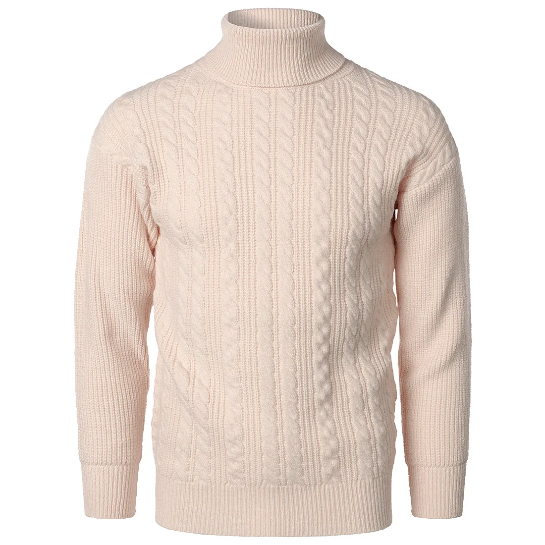 

Winter 2021 Slim Fit Men's Jacquard Knit Turtleneck Fashion Sweater