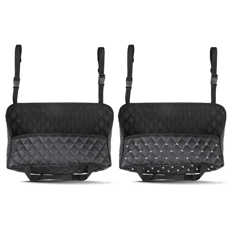 

Car Handbag Holder Leather Seat Back Organizer Mesh Large Capacity Bag Seat Back