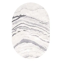 Nordic Oval Carpets For Living Room Thick Bedroom Rug Sofa Coffee Table Floor Mat Modern Design Study Veins Rugs And Carpets