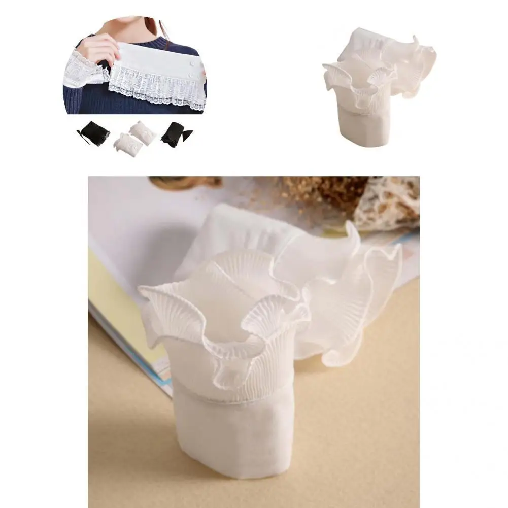 

1 пара кружевных манжет, изящные Поддельные рукава, мягкие манжеты из искусственного кружева