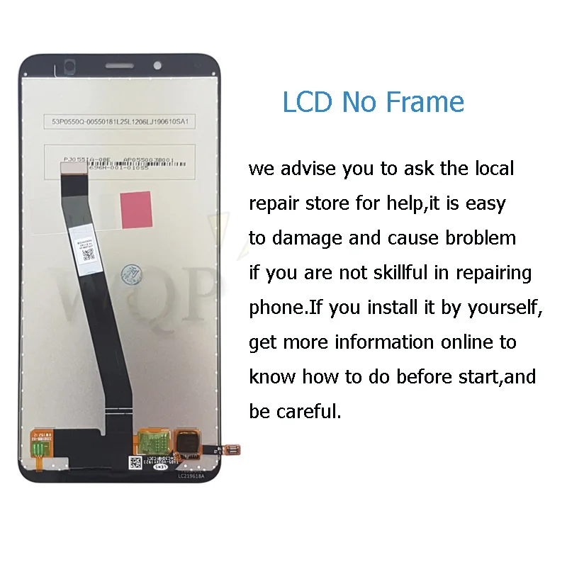 Black no frame Для Xiaomi Redmi 7A ЖК-дисплей с рамкой, панель экрана, дигитайзер, сборка, запасные части, 5,45" - Цвет: Black no frame