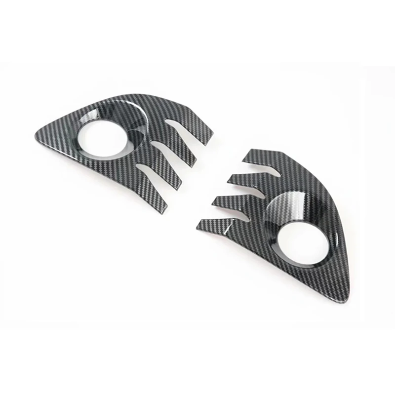 

For Toyota Corolla Cross 2019-2021 Carbon Fiber ABS 2PCS Car Front Headlight Fog Lamp Fog Light Cover Trim Car Styling