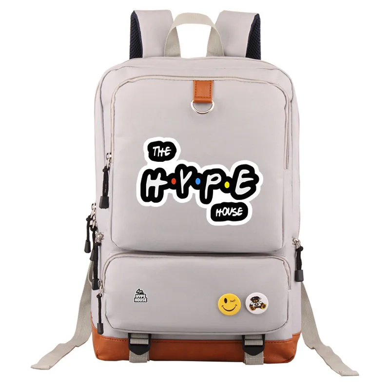 

2020 The hype house Printing Boys and Girls Student School Bag Funny Backpack High Capacity Casual Canvas Laptop Backpack