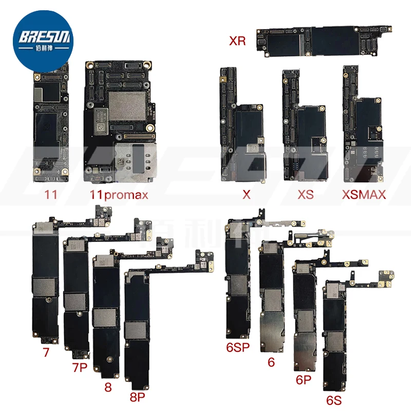 

Complete Bad Motherboard For iPhone 11Promax 11Pro Xsmax XR XS 8P 8G 7P 7G 6sp 6P 6G Logic Board Power Off Repair Practice