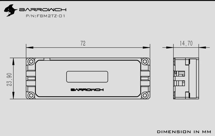 Barrowch FBM2TZ-01 M.2 твердотельный накопитель цифровой Дисплей комплект водяного