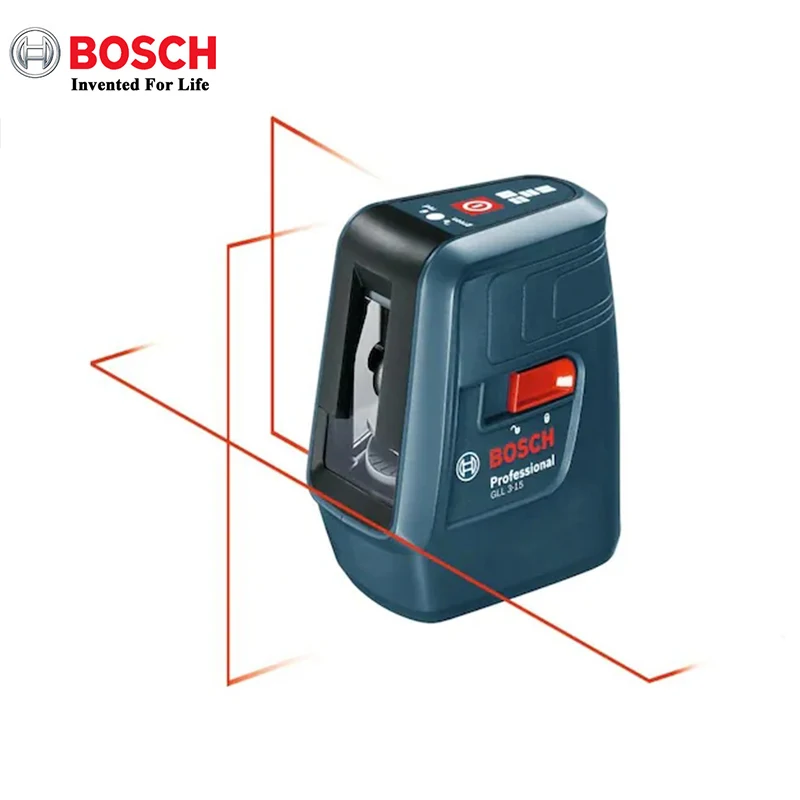 Трехлинейный 50-футовый лазерный уровень Bosch с красным лучом автоматический