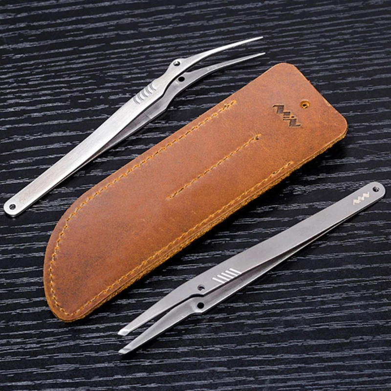 

304 Stainless Steel Curved Tip Tweezers Set Kit Welding Sorting Precision Electronic Products Components Hand Tools