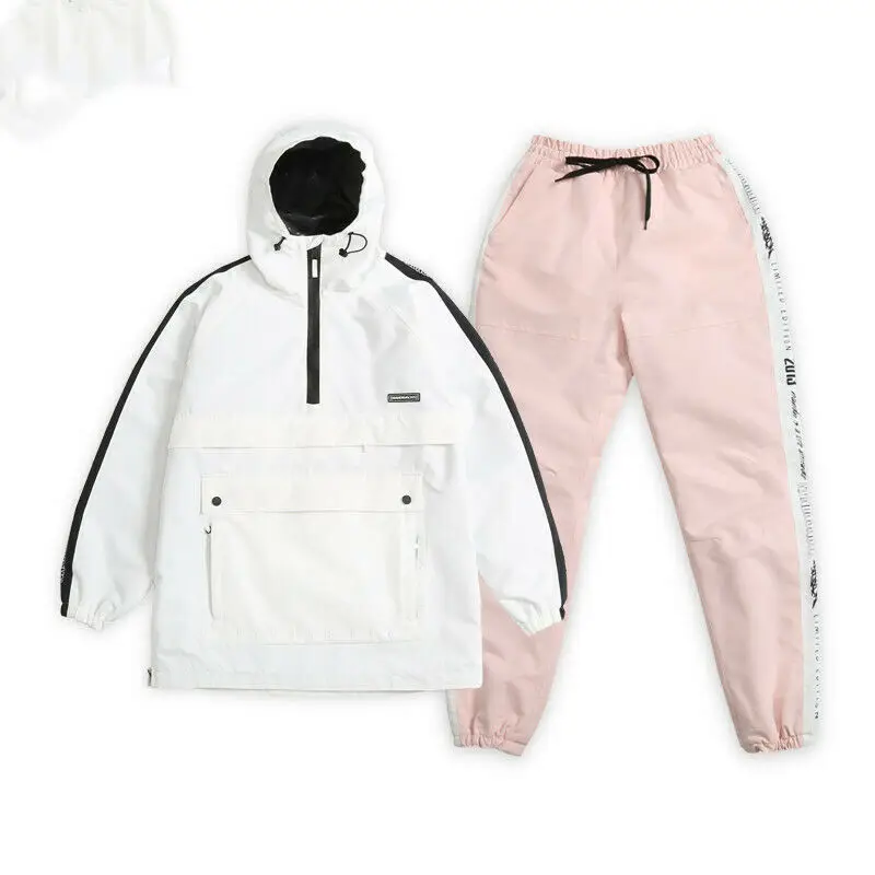 Женское водонепроницаемое пальто штаны лыжный костюм новая модная теплая куртка