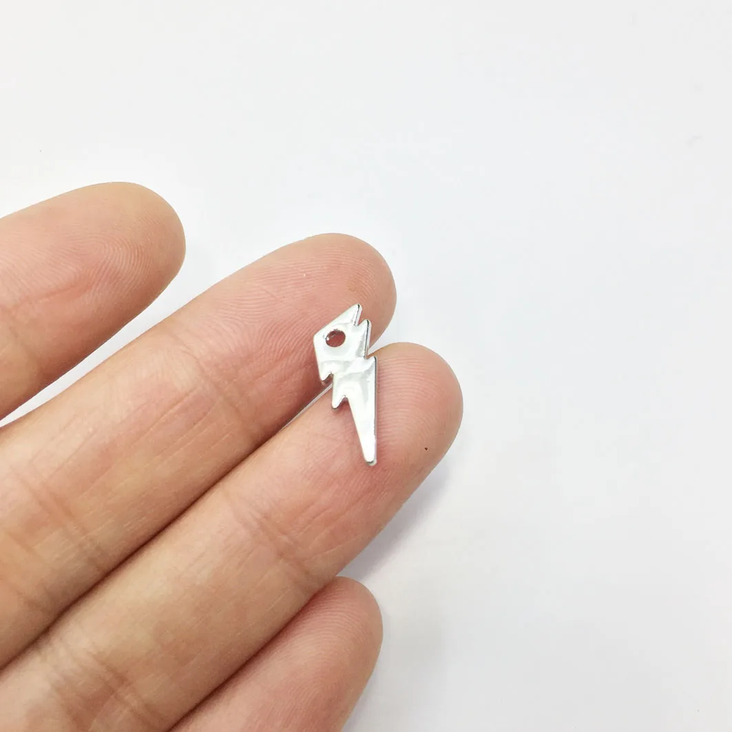 Eruifa 20 шт. 15 мм Горячие Оптовые блестящие молнии цинковый сплав DIY Подвески