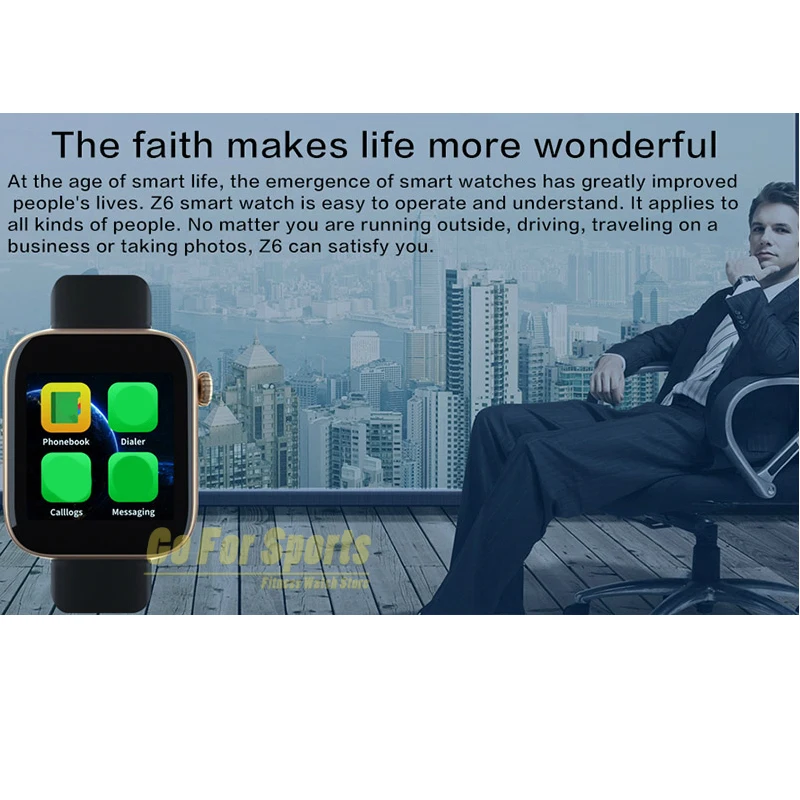 z6 smart watch 2g sim tf card fitness bluetooth ios android men women watches camera music smartwatch pk dz09 q18 a1 v8 z3 gt08 free global shipping