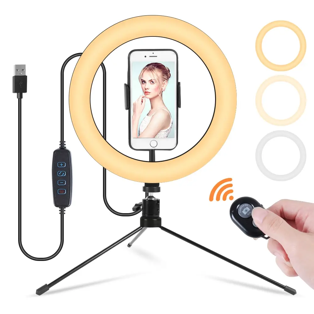 USB Selfie светодиодный кольцевой флэш-светильник портативная лампа для селфи