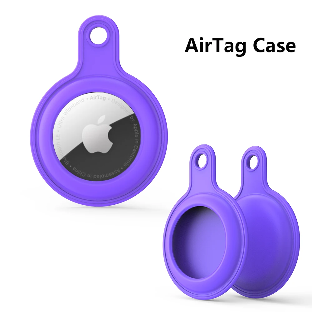 

Airtags Case Protective Silicone Cases For Apple Airtag Location Tracker Hanging Anti-lost Case Cover Keychain Sleeve