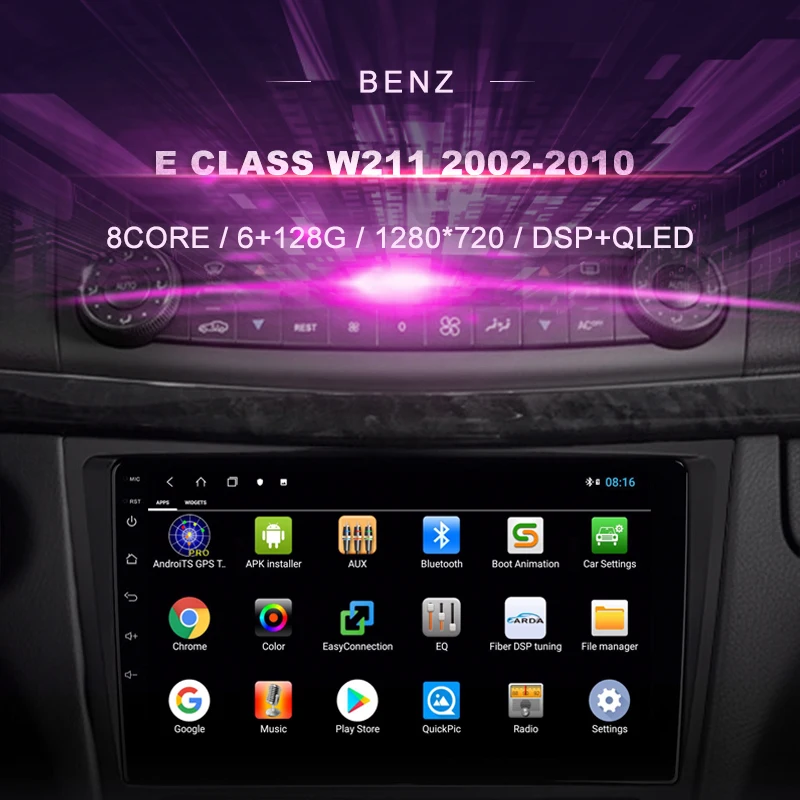 

Car DVD For Mercedes Benz E class W211 (2002-2010) Car Radio Multimedia Video Player Navigation GPS Android 9 Double DIn