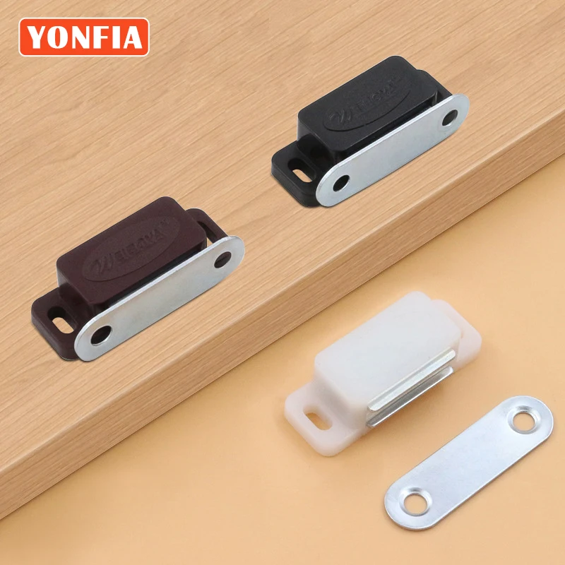 YONFIA 9026 50 PCS 40MM Magnet Cabinet Door Catch Magnetic Furniture Door Stopper Strong Neodymium Magnets Latch Cabinet Catches