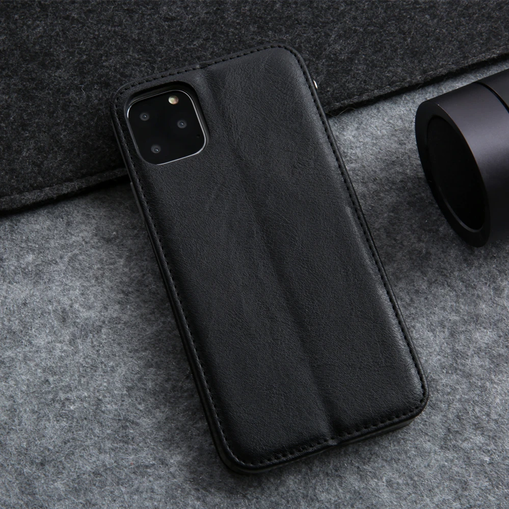 Кожаный магнитный чехол книжка с бумажником для iPhone 11 Pro Max карманом карт и