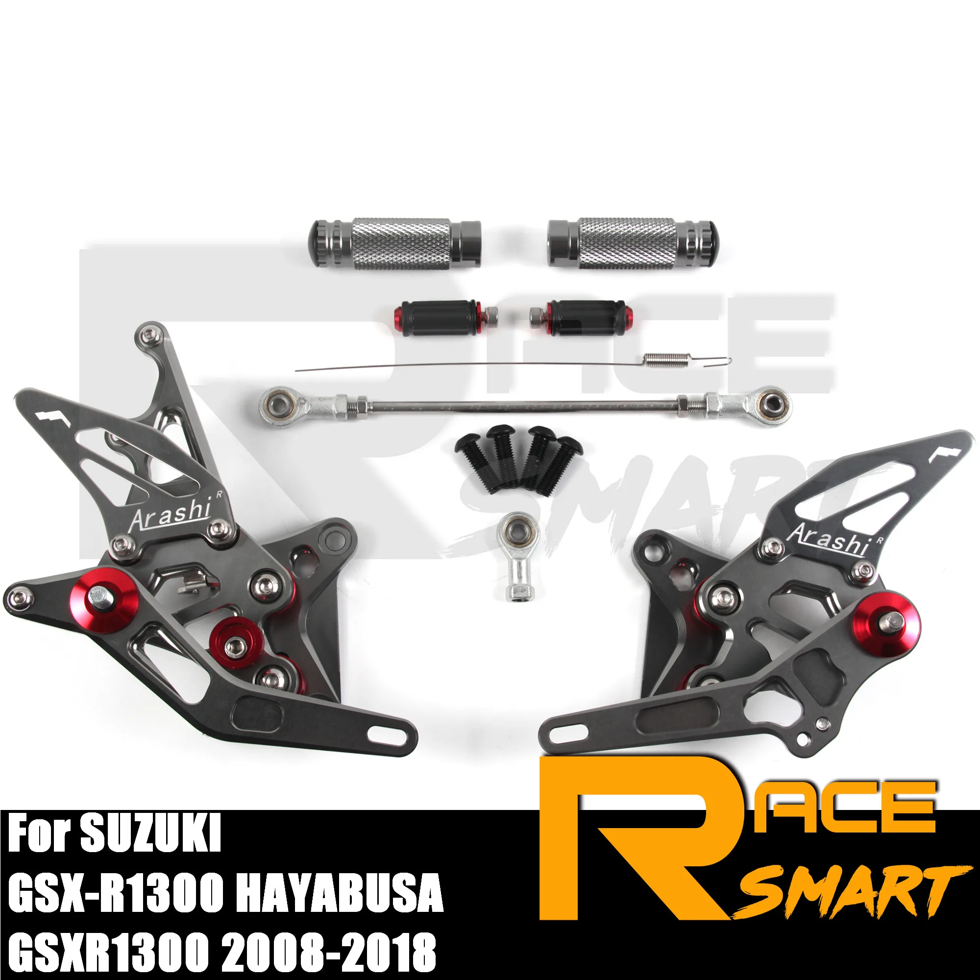 

Подножки для SUZUKI GSXR 1300 2008- 2020 HAYABUSA R1300, подножки для ног, подножки, педали, аксессуары для мотоциклов, ЧПУ регулируемый задний комплект