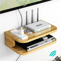wireless wifi tv set top box router rack no perforating storage boxes living room simple wall mounted decorative shielding case