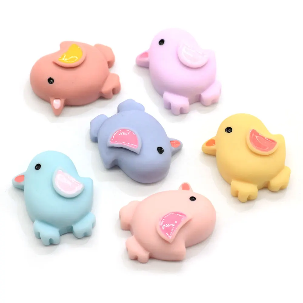 

50/100pcs Flatback Kawaii Bird Cabochon Resin Animal Decoration Chicken Crafts For Scrapbooking Diy Hair Bow Accessories Phone
