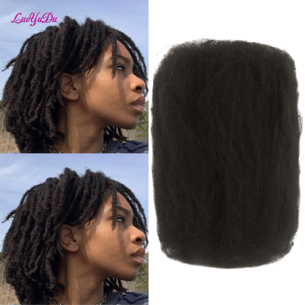 Brazilian Afro Kinky Bulk Crochet Braiding Hair Extensions For Women 1 Bundle 50g/pc Natural Color Synthetic Braids Hair No Weft