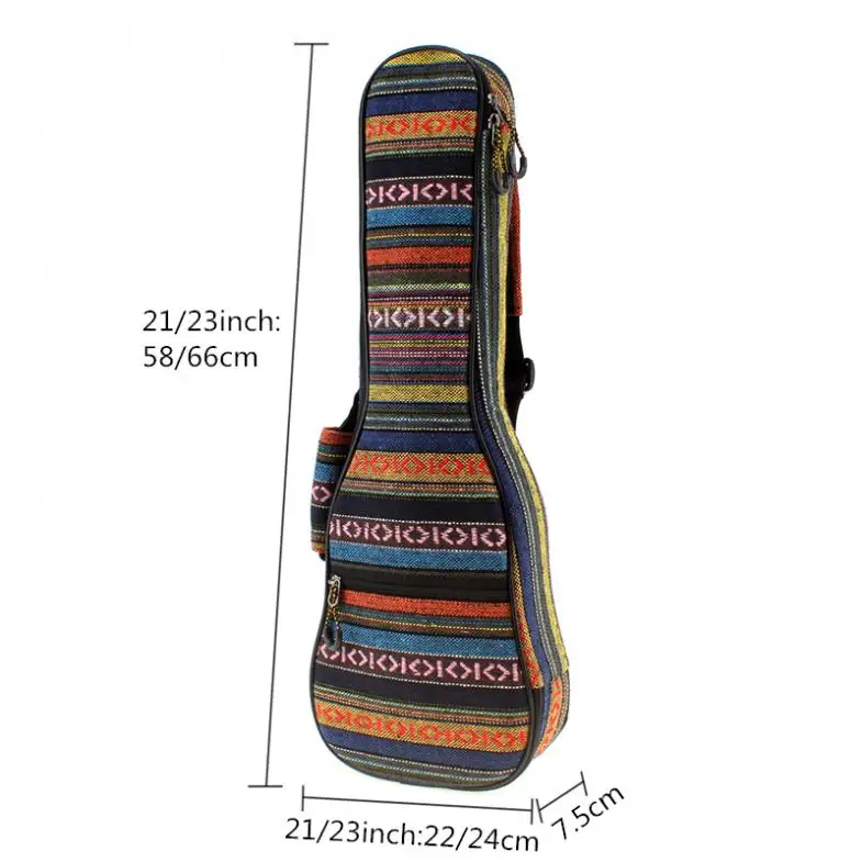 Портативный 21/23 дюймов хлопок нейлон мягкий бас гитара Gig Bag Гавайские гитары Чехол Коробка гитары ra чехол рюкзак с двойным ремешком