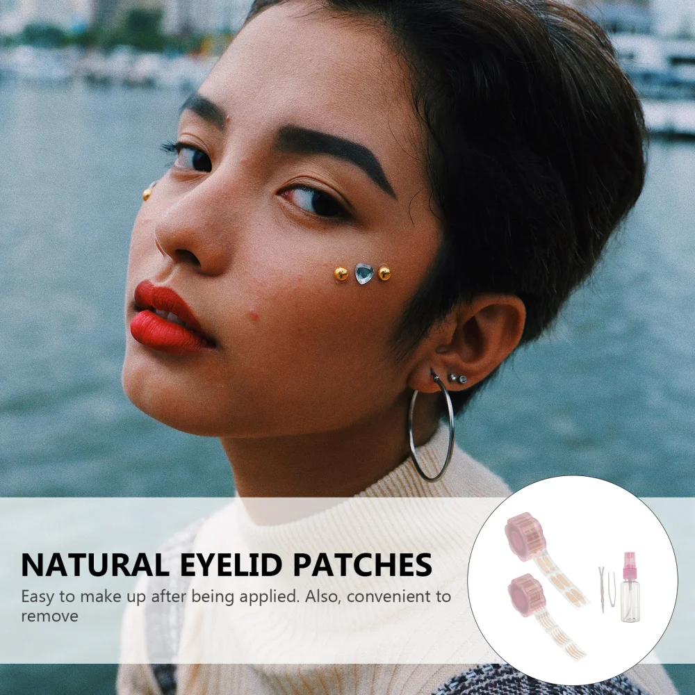 

1 Set of Mesh Lace Double Eyelid Stickers Invisible Double Eyelid Pastes )
