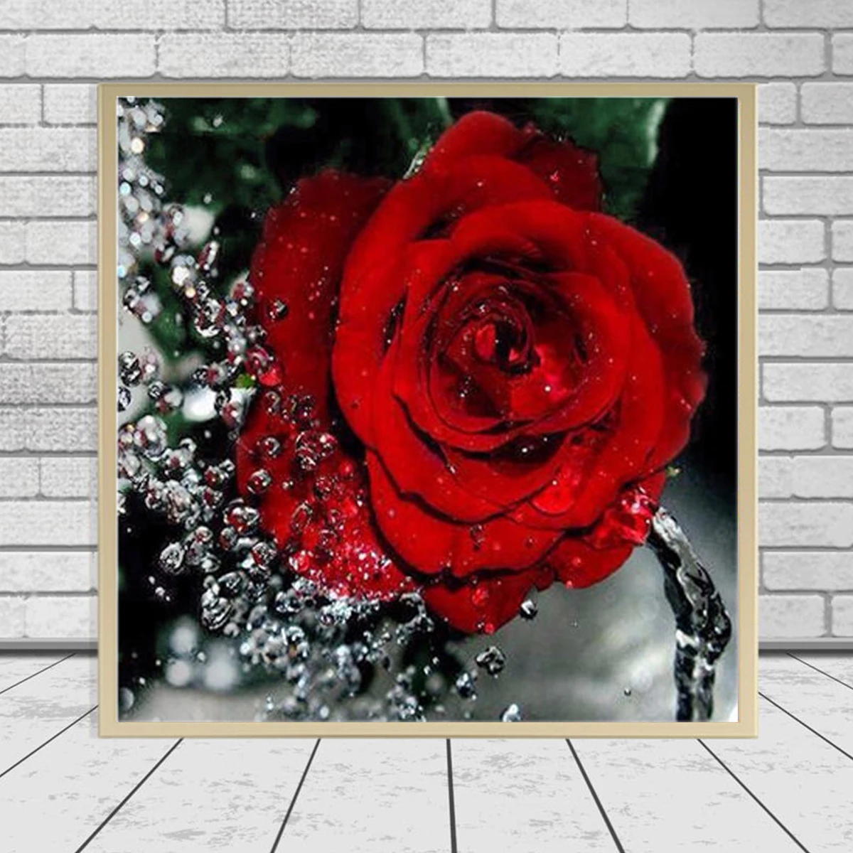 

5D Diy Diamond Painting Rose Flower Cross Stitch Rhinestone Mosaic Portrait Diamond Embroidery Painting Kit Home Decoration