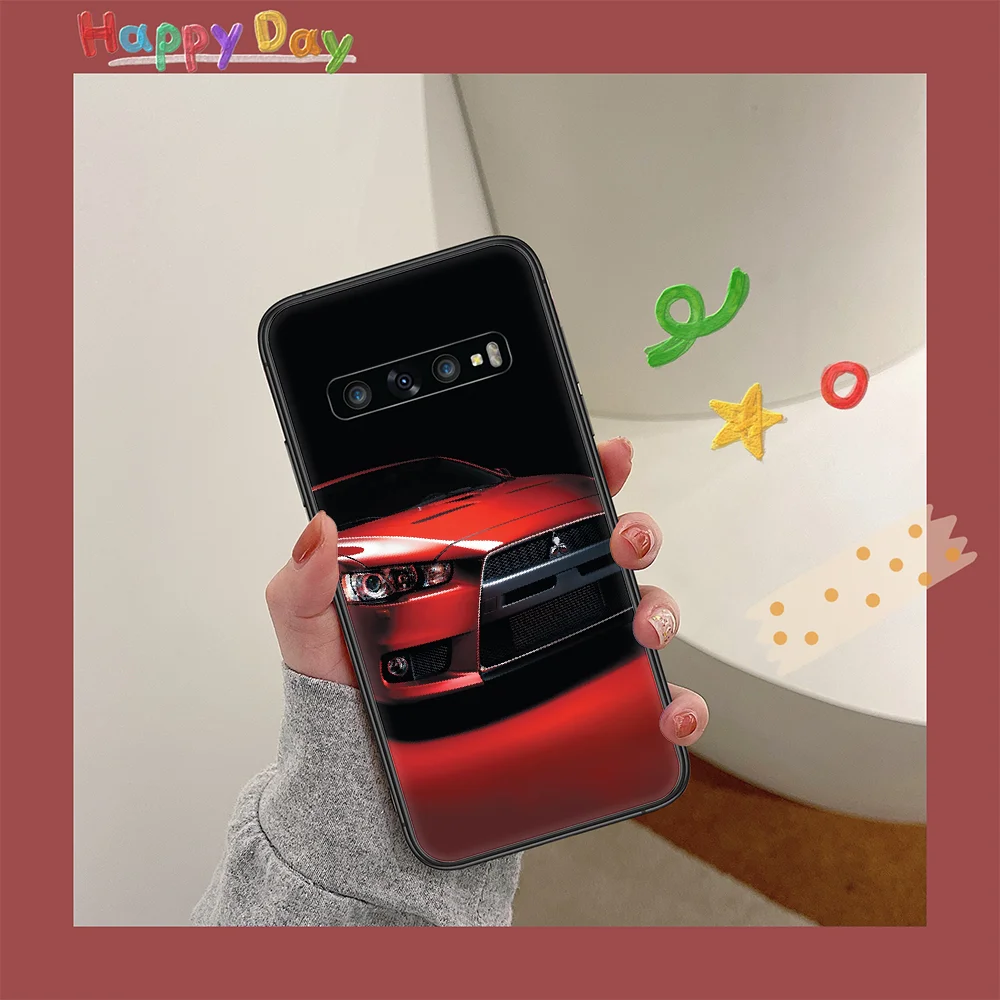 

Mitsubishis Car Phone Case for Samsung Galaxy Note S 6 7 8 9 10 E 20 Ultra Edge Plus black Prime Tpu Hoesjes Trend Cover 3D