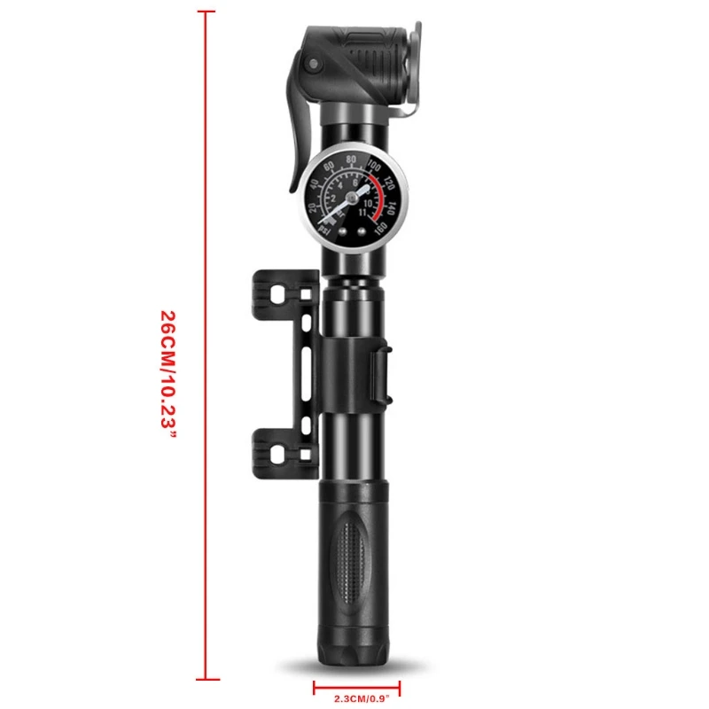 

High Pressure 160 PSI Bike Floor Pump Presta Val-ve Bike Pump Automatically Switches to Schrader Bicycle Pump