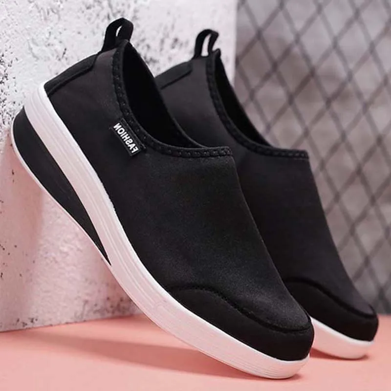 

Женские кроссовки для ношения на улице женская обувь без застежки; Повседневные женские кроссовки Вулканизированная обувь на платформе на ...