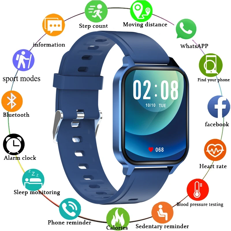

Smart Watch Bluetooth-Compatible Fitness Tracker Sports Watch Heart Rate Monitor Blood Pressure Smart Bracelet For Android IOS