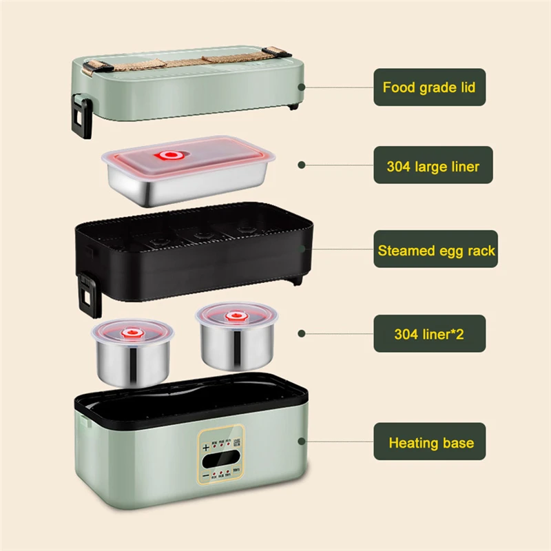 

Electric Microwave Heating Lunch Box Double-layer Food Storage Container Portable Electric Heating Insulation Microwave Office