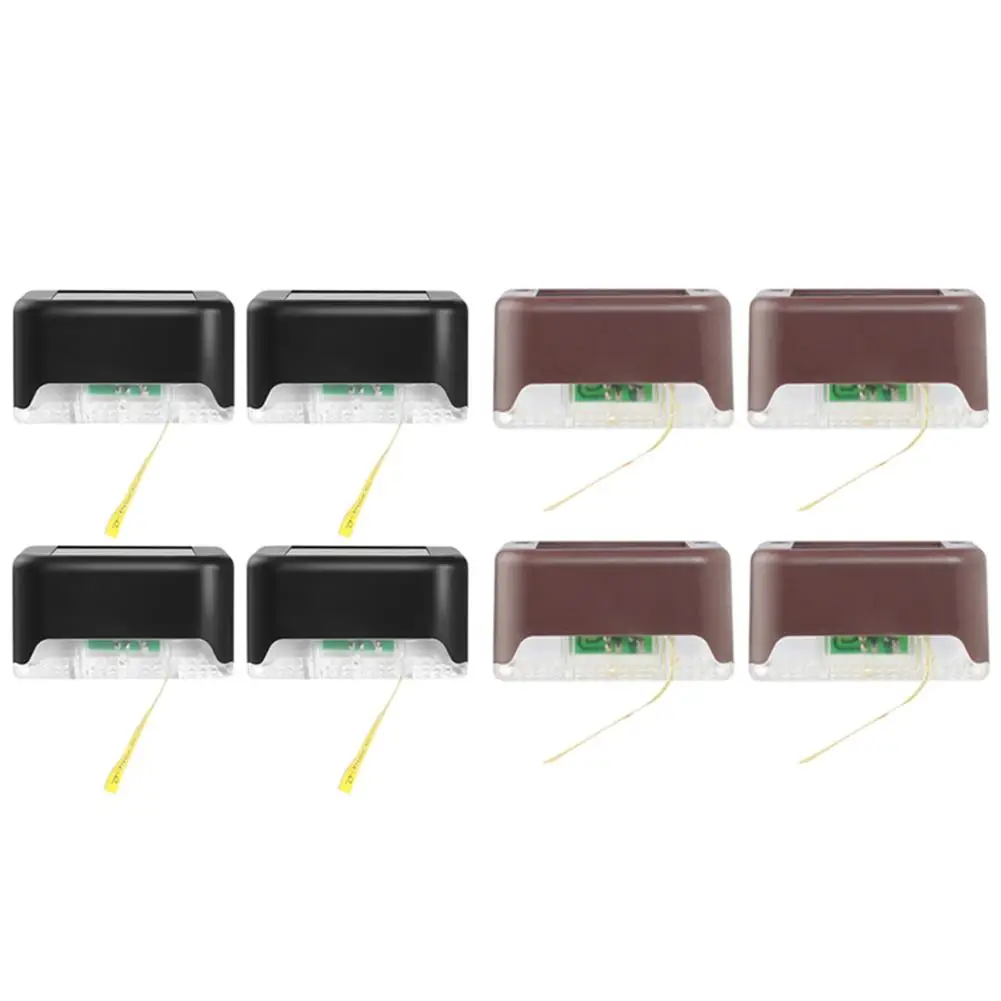 4 шт. светодиодный настенный светильник на солнечной энергии для лестницы