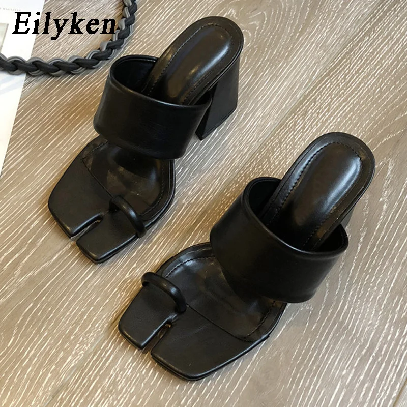 Eilyken/Новый дизайн Сезон лето Женские шлепанцы с узкими ремешками Модные открытым