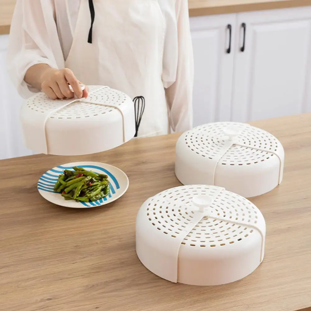

Compact Household Universal Food Insulation Lid White Plate Lid Breathable for Restaurant