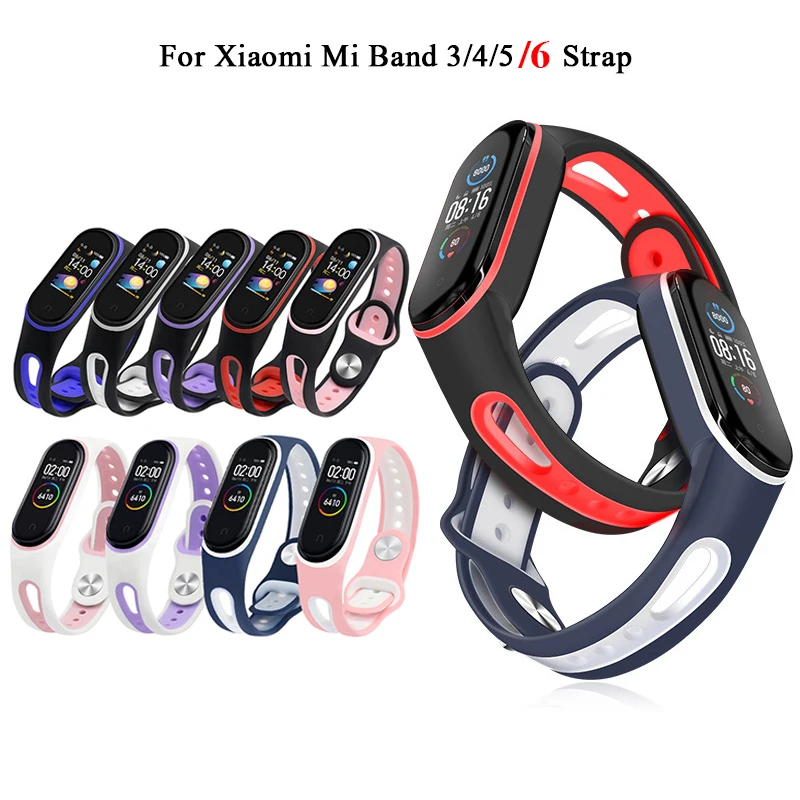

Newest Soft Silicone band for xiaomi mi band 5 3 4 Strap watch wrist strap U-shaped wristband replacement strap for mi band 6 3