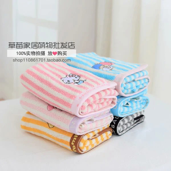 75x35 см мультфильм «Hello Kitty» моя мелодия Cinnamoroll pomparin маленькие Две звезды BadBadtz-maru Хлопковое полотенце для ванной Протирать