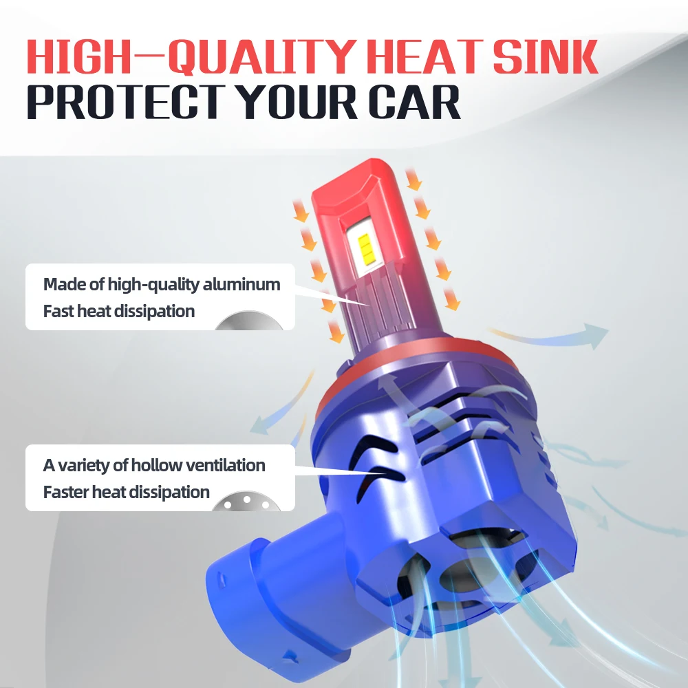 

CROSSFOX Car Bulbs H8 H9 H11 H1 LED H4 Headlight 9012 H7 Led 9005 HB3 Auto Lamp 9006 HB4 6000K 3570 Chip Fog Lights 55W 12V 24V