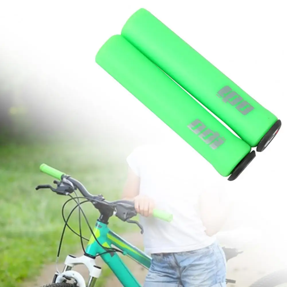 

2Pcs Fashion Silicone Handlebar Grip Cover Cycling Equipment Handlebar Protective Sleeve Durable for Folding Bikes