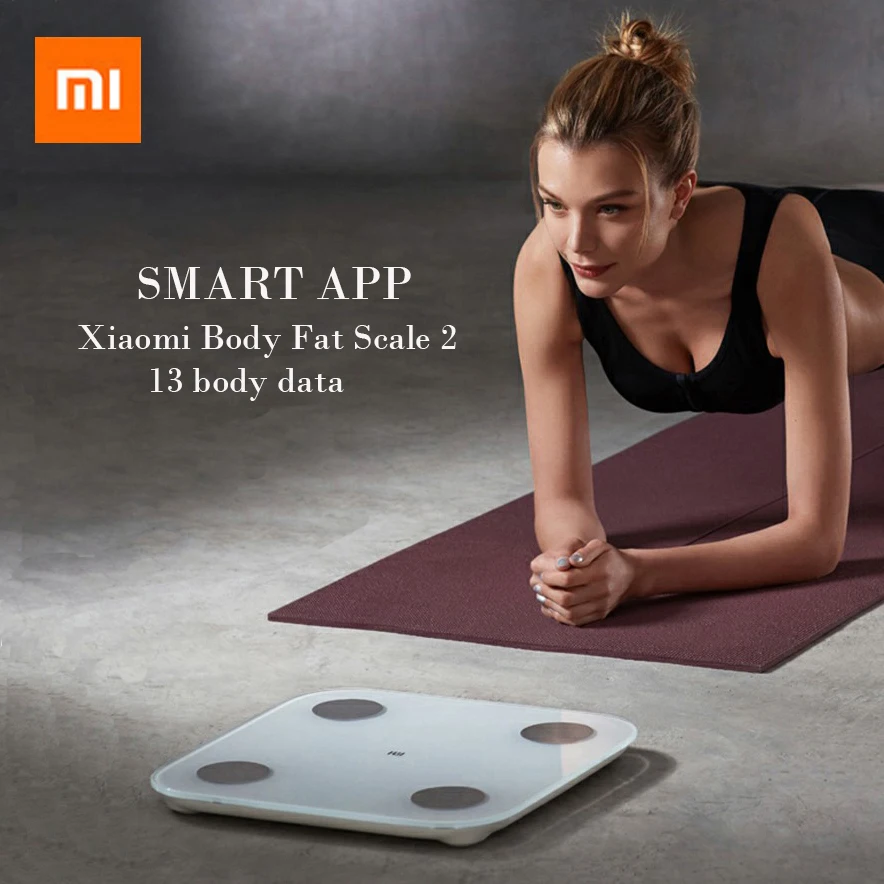 2019 Xiao mi Smart Body Fat Balance 2 цифровой счетчик электроэнергии для ванной