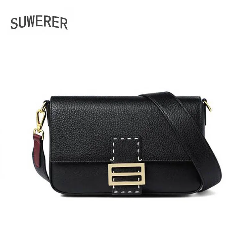 

Genuine leather handbags new 2020 fashion shoulder bag messenger bag Korean version underarm bag portable small square bag tide