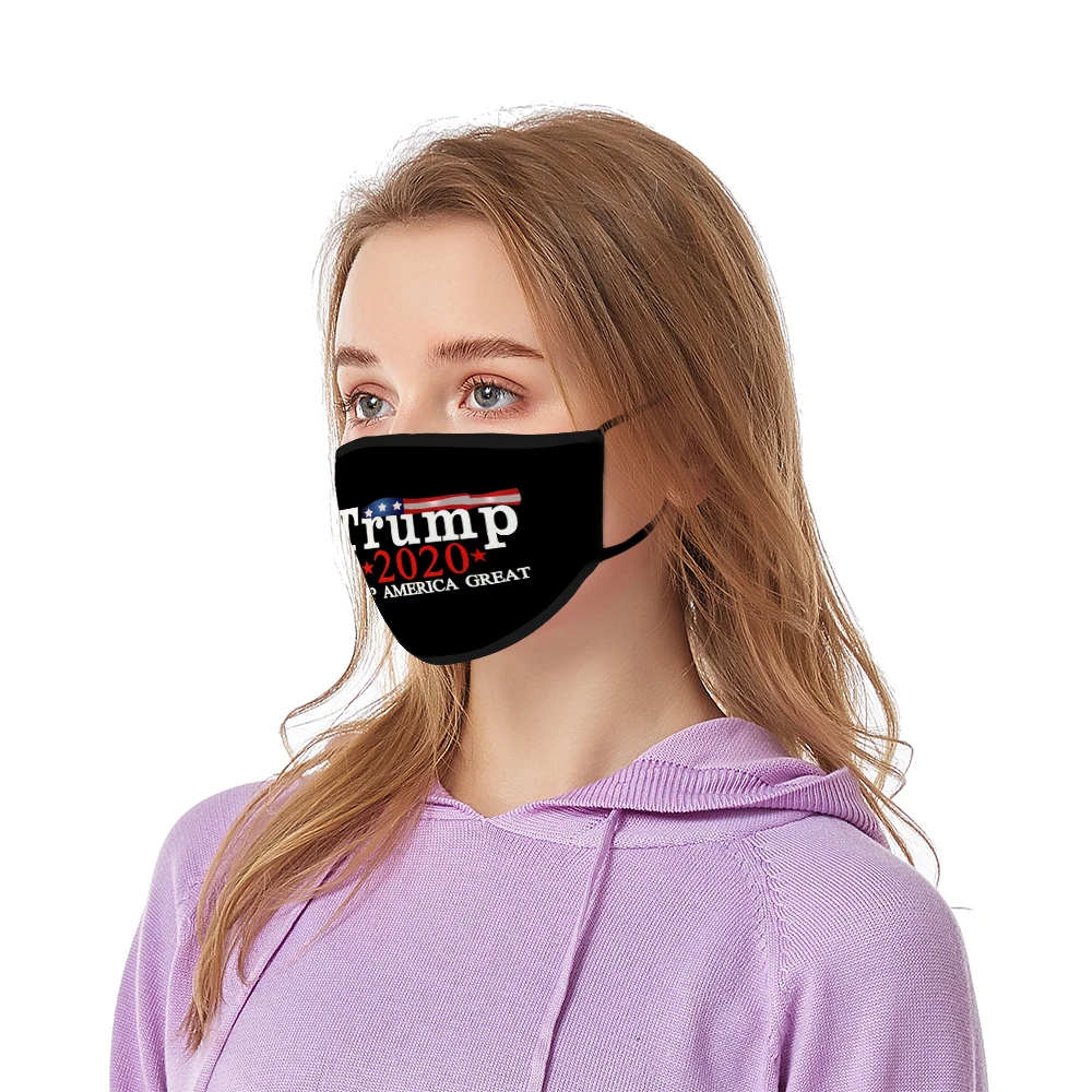 Унисекс для детей или взрослых 3D печать флаг США Трамп дизайн черный