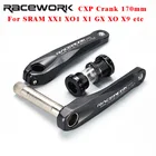 Велосипедная система RACEWORK GXP, 170 мм, 175 мм, алюминиевый сплав с нижним кронштейном для горного велосипеда Кривошип горного велосипеда, комплект для SRAM SHI-MANO