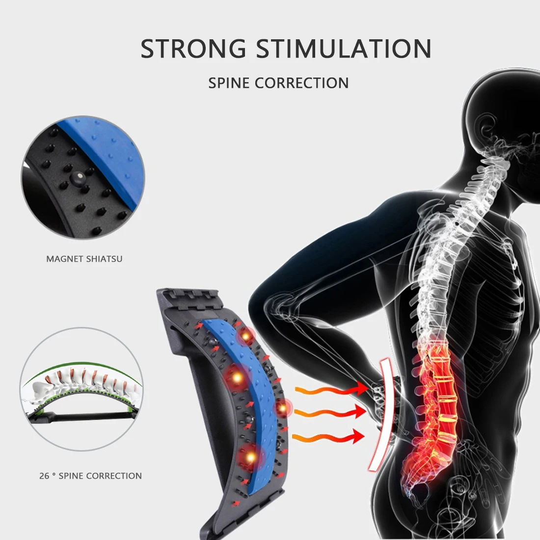 

Stretch Equipment Back Massager Magic Stretcher Fitness Lumbar Support Relaxation Mate Pain Relieve Spine Corrector Sale