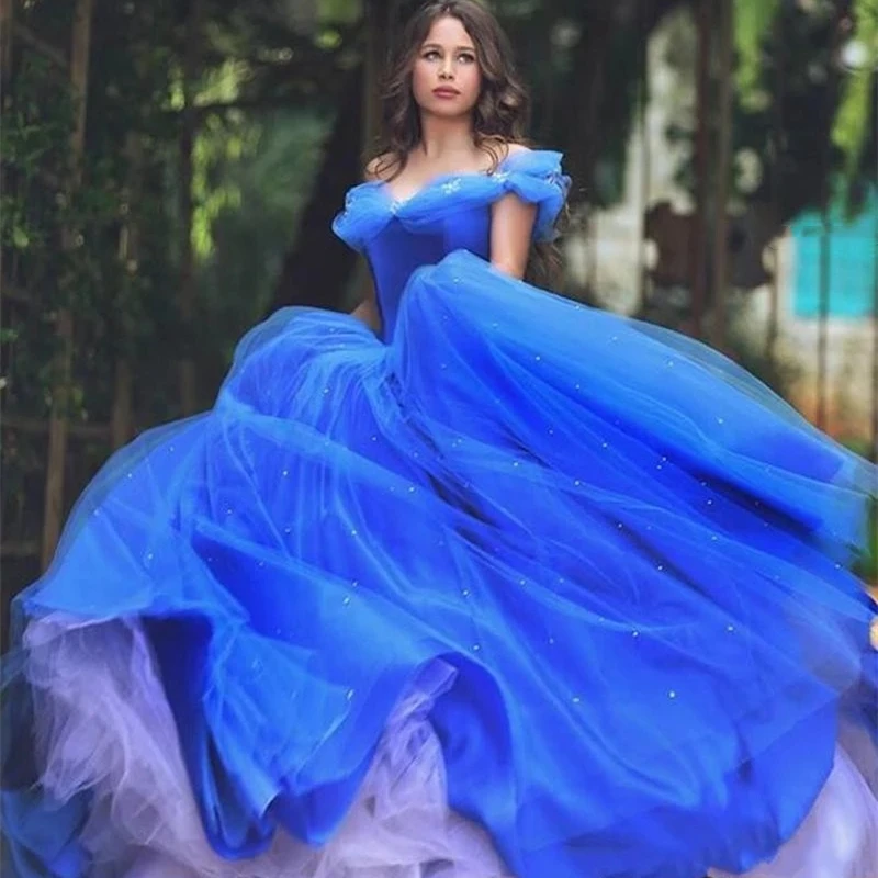 

Bealegantom Blue Quinceanera Dresses 2021 Ball Gown Sweetheart Tulle Beaded Sweet 16 Dress Debutante Vestidos De 15 Anos QA1597