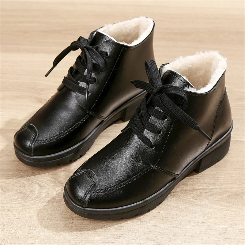 

2021 Winter Plus Velvet Women's Short Ankle Boots, Women's Casual All-match Shoes, Thick-soled Warmth, Wedges and Women's Boots