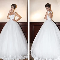 2015 glamorous sweetheart applique sheer back floor length lace wedding dresses