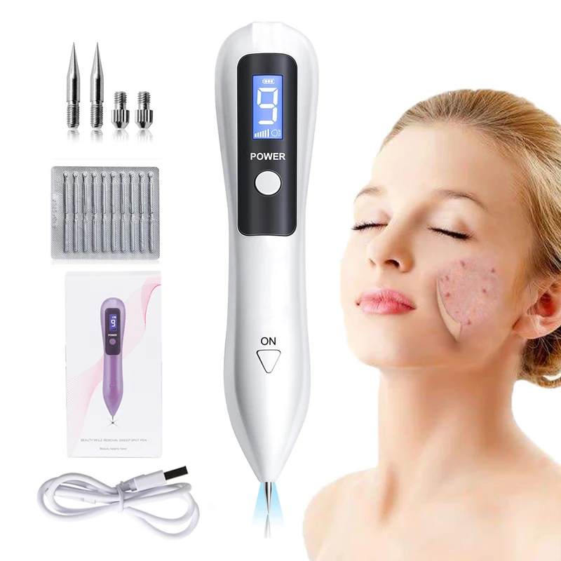 

New LCD Plasma Pen LED Lighting Laser Tattoo Mole Removal Machine Face Care Skin Tag Removal Freckle Wart Dark Spot Removal Pen